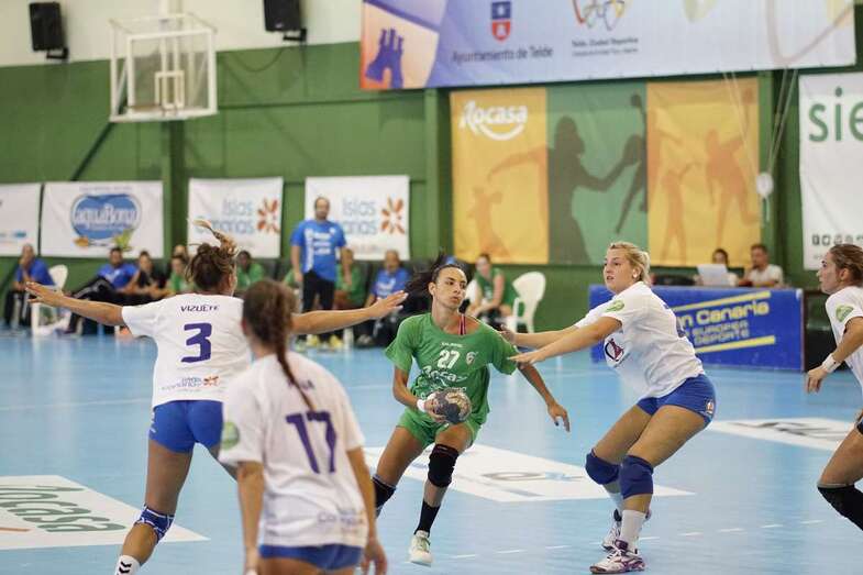 Yraya Machín en una acción de juego del encuentro de ida